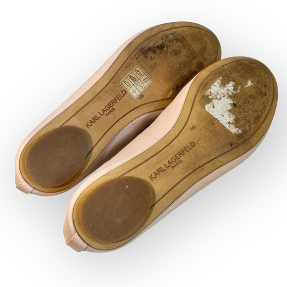 Karl Lagerfeld Baby Pink Ballet Flat - Picture 5 of 8